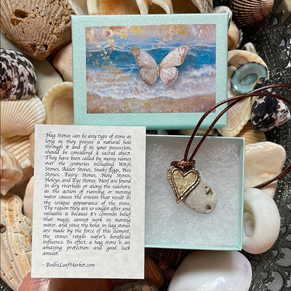 Natural Stone Heart Pendant Necklace